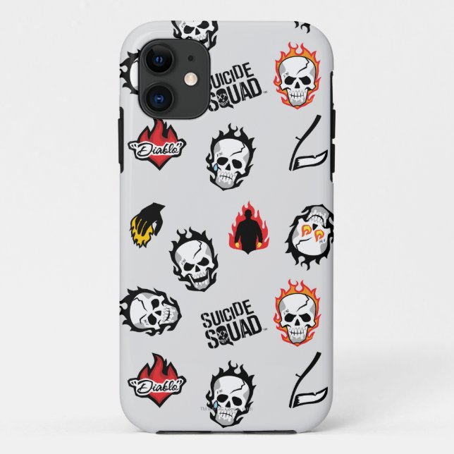 Suicide Squad | Diablo Emoji Pattern Case-Mate iPhone Hülle (Rückseite)