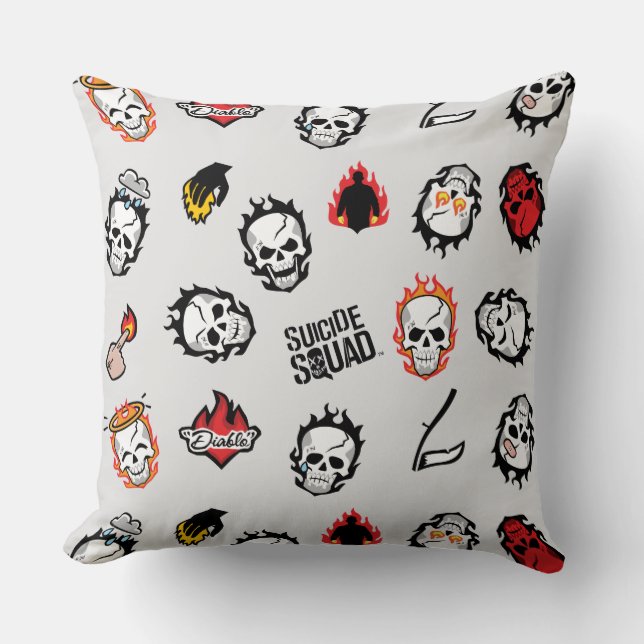 Suicide Squad | Diablo Emoji Pattern Kissen (Vorderseite)
