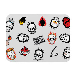 Suicide Squad   Diablo Emoji Pattern Magnet