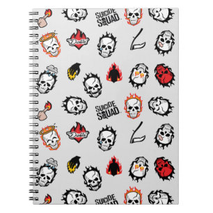 Suicide Squad Diablo Emoji Pattern Notizblock