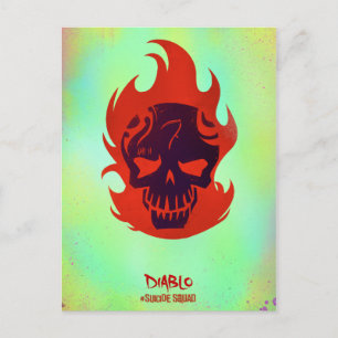 Suicide Squad   Diablo Head Icon Postkarte