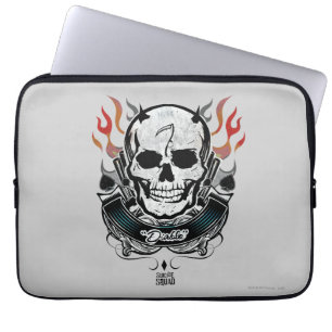 Suicide Squad   Diablo Skull & Flames Tattoo Art Laptopschutzhülle