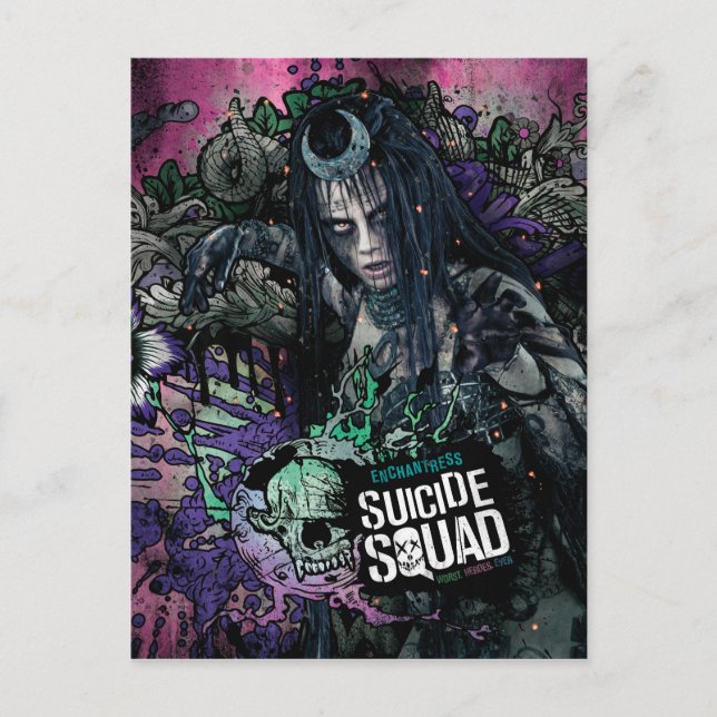 Suicide Squad | Enchantress Character Graffiti Postkarte (Vorderseite)