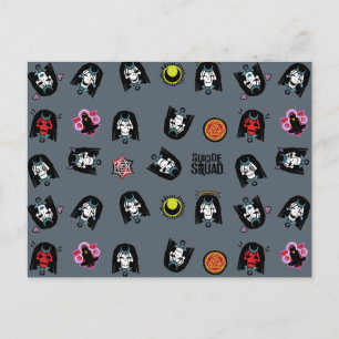 Suicide Squad   Enchantress Emoji Pattern Postkarte