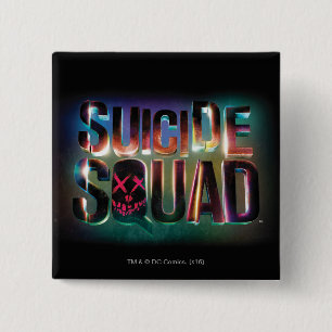 Suicide Squad   Farbiges Leuchtlogo Button