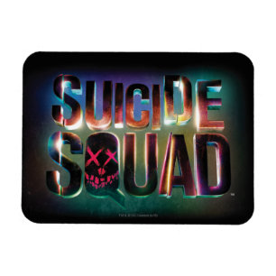 Suicide Squad   Farbiges Leuchtlogo Magnet