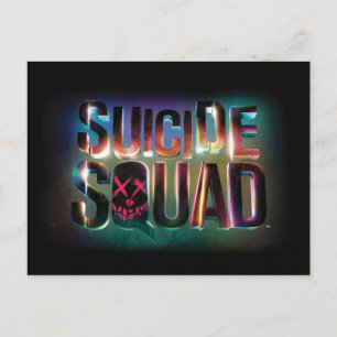 Suicide Squad   Farbiges Leuchtlogo Postkarte