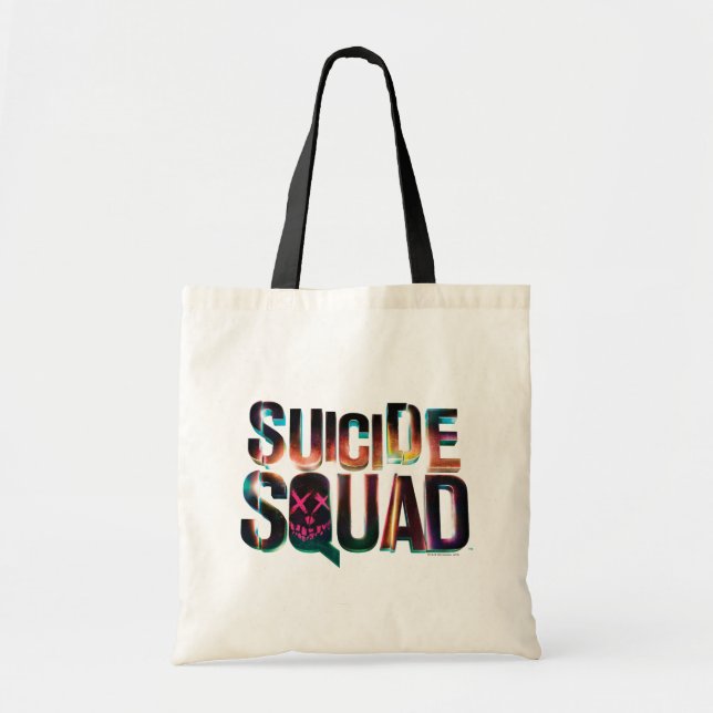 Suicide Squad | Farbiges Leuchtlogo Tragetasche (Vorne)