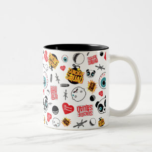 Suicide Squad   Friends Forever Pattern Zweifarbige Tasse