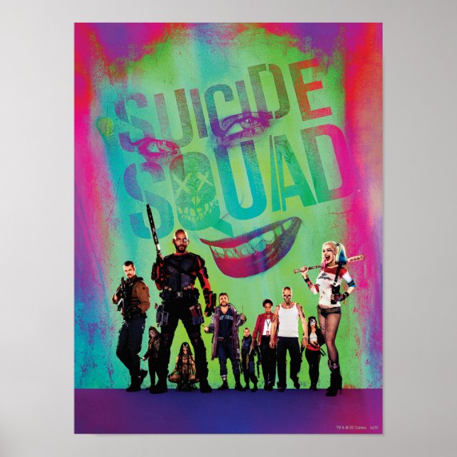 Suicide Squad | Green Joker & Squad Movie Poster (Vorne)