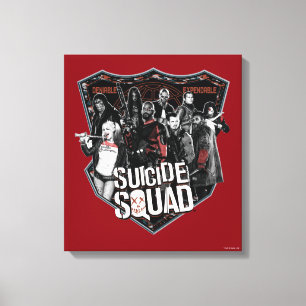 Suicide Squad   Group Abzeichen Foto Leinwanddruck