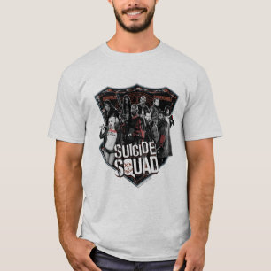 Suicide Squad   Group Abzeichen Foto T-Shirt