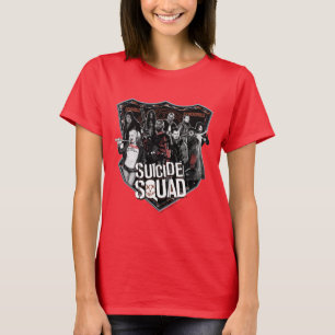Suicide Squad   Group Abzeichen Foto T-Shirt