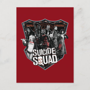 Suicide Squad Group Badge Foto Postkarte