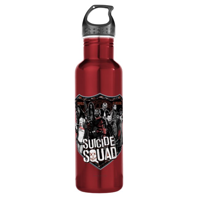 Suicide Squad Group Badge Foto Trinkflasche (Vorderseite)