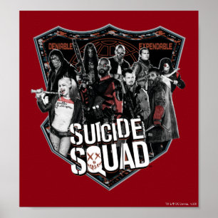 Suicide Squad Group Badge Photo Poster