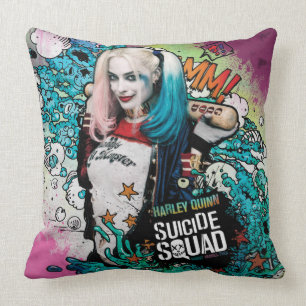 Suicide Squad Harley Quinn Character Graffiti Kissen