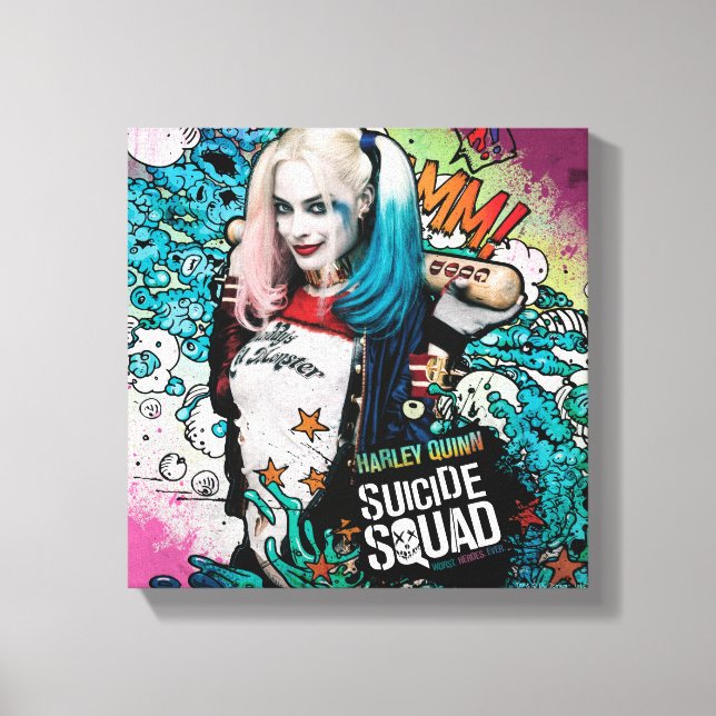 Suicide Squad | Harley Quinn Character Graffiti Leinwanddruck (Vorderseite)