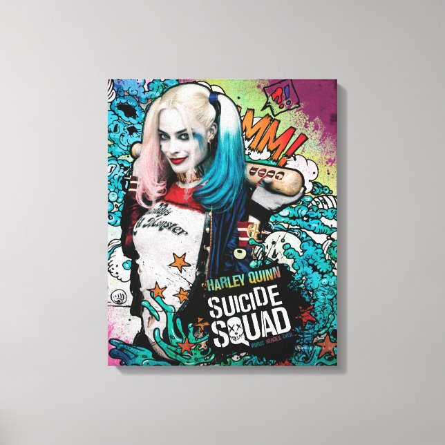 Suicide Squad | Harley Quinn Character Graffiti Leinwanddruck (Vorderseite)