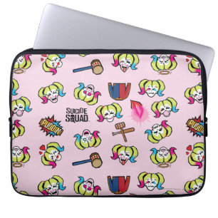 Suicide Squad   Harley Quinn Emoji Pattern Laptopschutzhülle