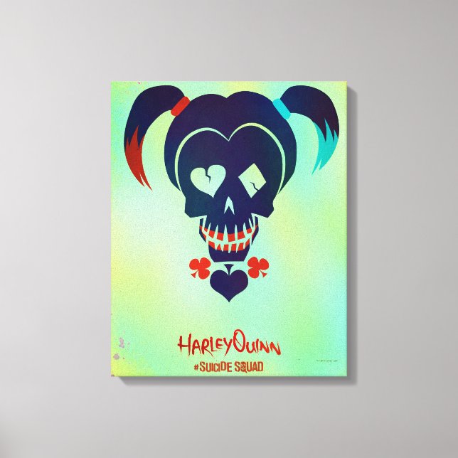 Suicide Squad | Harley Quinn Head Icon Leinwanddruck (Vorderseite)