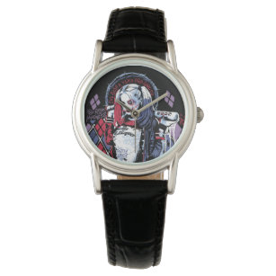 Suicide Squad Harley Quinn Inked Graffiti Armbanduhr