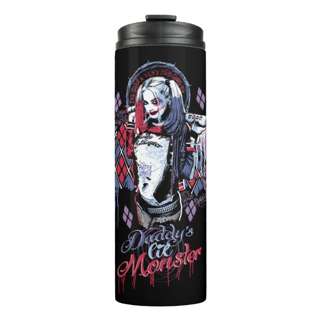 Suicide Squad | Harley Quinn Inked Graffiti Thermosbecher (Vorderseite)