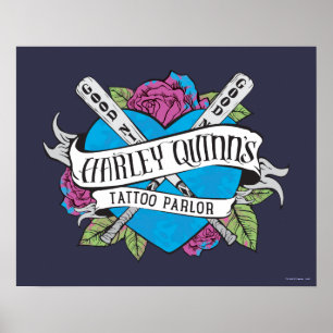 Suicide Squad Harley Quinn’s Tattoo Parlor Heart Poster