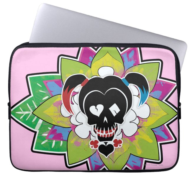 Suicide Squad | Harley Quinn Skull Tattoo Art Laptopschutzhülle (Vorderseite)