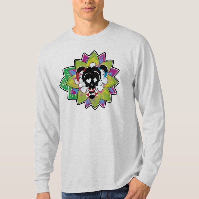 Suicide Squad | Harley Quinn Skull Tattoo Art T-Shirt (Vorderseite)