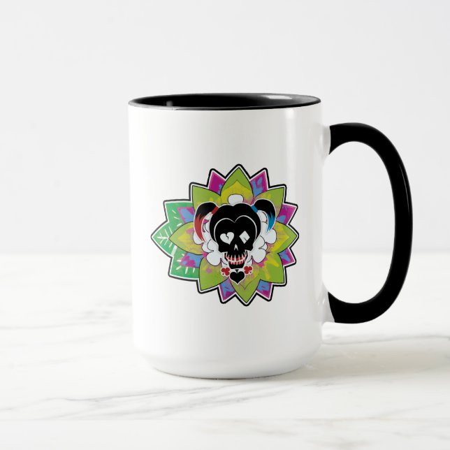 Suicide Squad | Harley Quinn Skull Tattoo Art Tasse (Rechts)