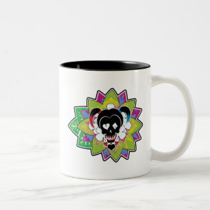 Suicide Squad   Harley Quinn Skull Tattoo Art Zweifarbige Tasse
