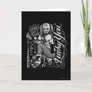Suicide Squad   Harley Quinn Typografy Foto Karte