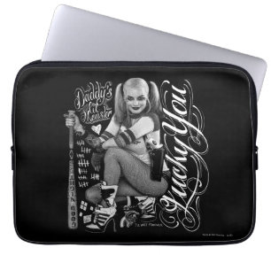 Suicide Squad Harley Quinn Typografy Foto Laptopschutzhülle