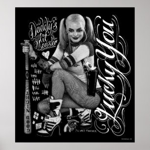Suicide Squad   Harley Quinn Typografy Foto Poster