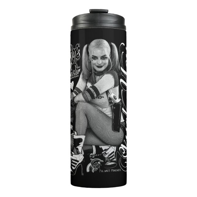 Suicide Squad | Harley Quinn Typografy Foto Thermosbecher (Vorderseite)