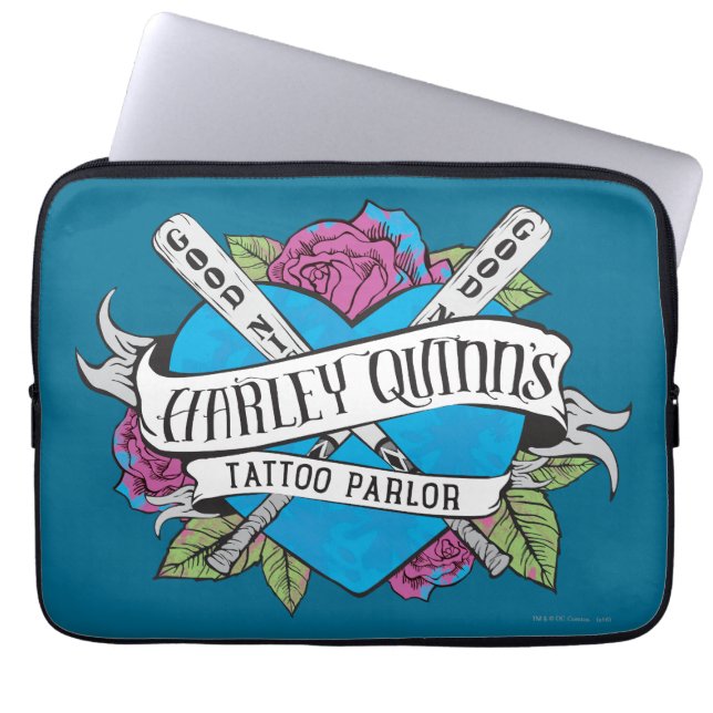 Suicide Squad | Harley Quinns Tattoo Parlor Herz Laptopschutzhülle (Vorderseite)