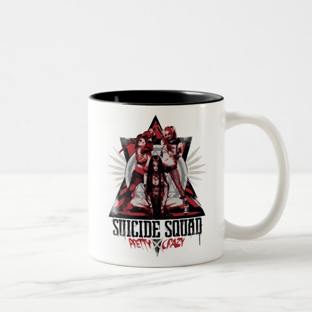 Suicide Squad | Hübsche Crazy Squad Girls Zweifarbige Tasse (Rechts)