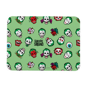 Suicide Squad   Joker Emoji Pattern Magnet