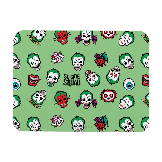 Suicide Squad | Joker Emoji Pattern Magnet (Horizontal)