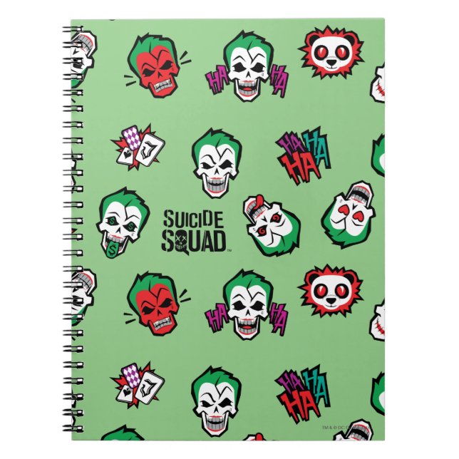 Suicide Squad | Joker Emoji Pattern Notizblock (Vorderseite)