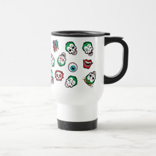 Suicide Squad Joker Emoji Pattern Reisebecher
