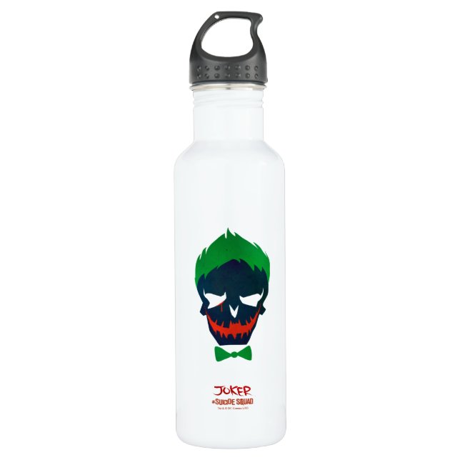 Suicide Squad Joker Head | Icon Edelstahlflasche (Vorderseite)