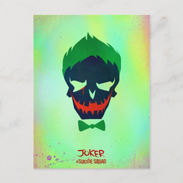 Suicide Squad | Joker Head Icon Postkarte (Vorderseite)