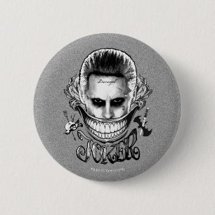 Suicide Squad   Joker Lächeln Button