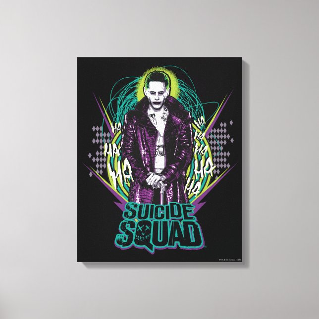 Suicide Squad | Joker Retro Rock Graphic Leinwanddruck (Vorderseite)