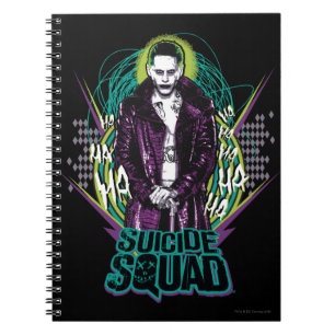 Suicide Squad   Joker Retro Rock Graphic Notizblock