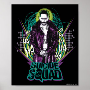 Suicide Squad   Joker Retro Rock Graphic Poster