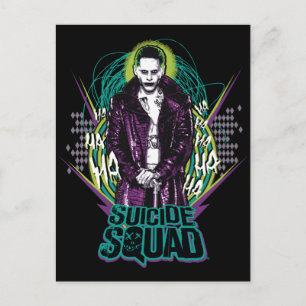 Suicide Squad   Joker Retro Rock Graphic Postkarte