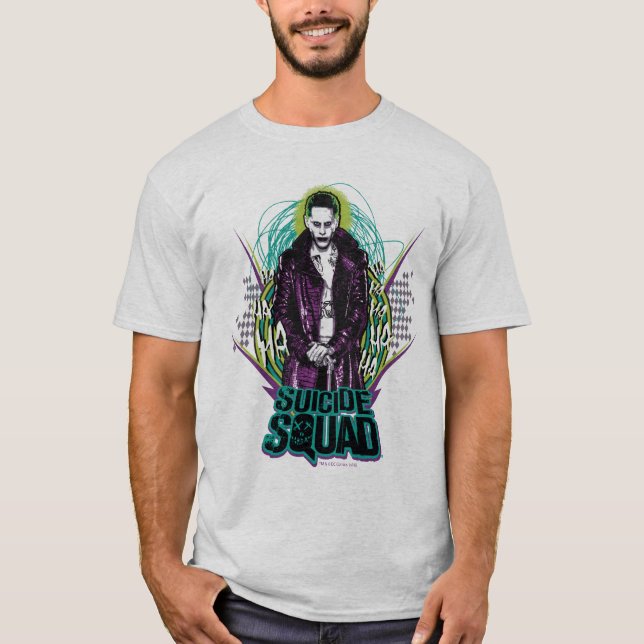 Suicide Squad | Joker Retro Rock Graphic T-Shirt (Vorderseite)
